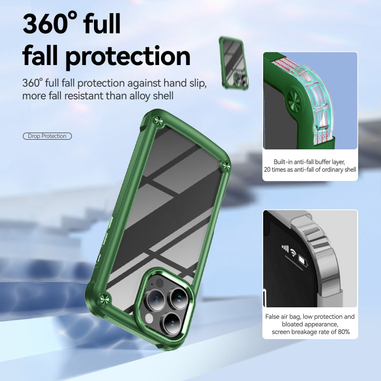 For iPhone 16 Pro Max TPU + PC Lens Protection Phone Case(Green) - iPhone 16 Pro Max Cases by PMC TechLife | Online Shopping South Africa | PMC TechLife | Buy Now Pay Later Mobicred