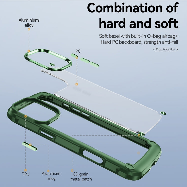 For iPhone 16 Pro Max TPU + PC Lens Protection Phone Case(Green) - iPhone 16 Pro Max Cases by PMC TechLife | Online Shopping South Africa | PMC TechLife | Buy Now Pay Later Mobicred
