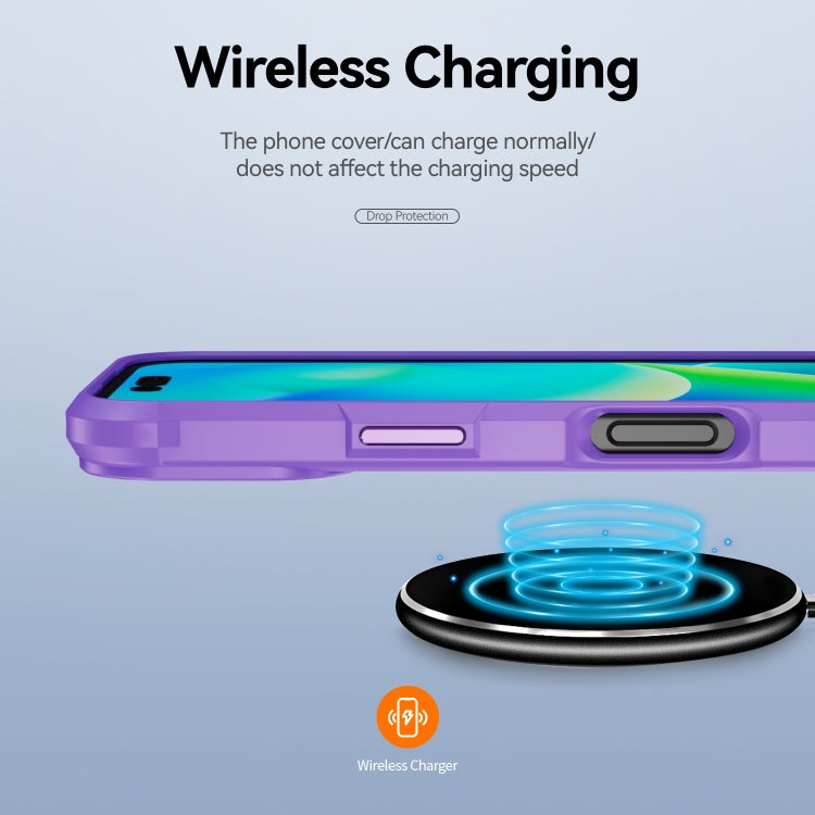 For iPhone 16 TPU + PC Lens Protection Phone Case(Purple) - iPhone 16 Cases by PMC TechLife | Online Shopping South Africa | PMC TechLife | Buy Now Pay Later Mobicred