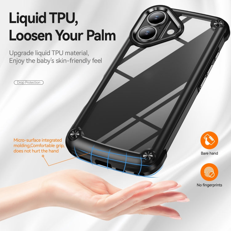For iPhone 16 Plus TPU + PC Lens Protection Phone Case(Black) - iPhone 16 Plus Cases by PMC TechLife | Online Shopping South Africa | PMC TechLife | Buy Now Pay Later Mobicred