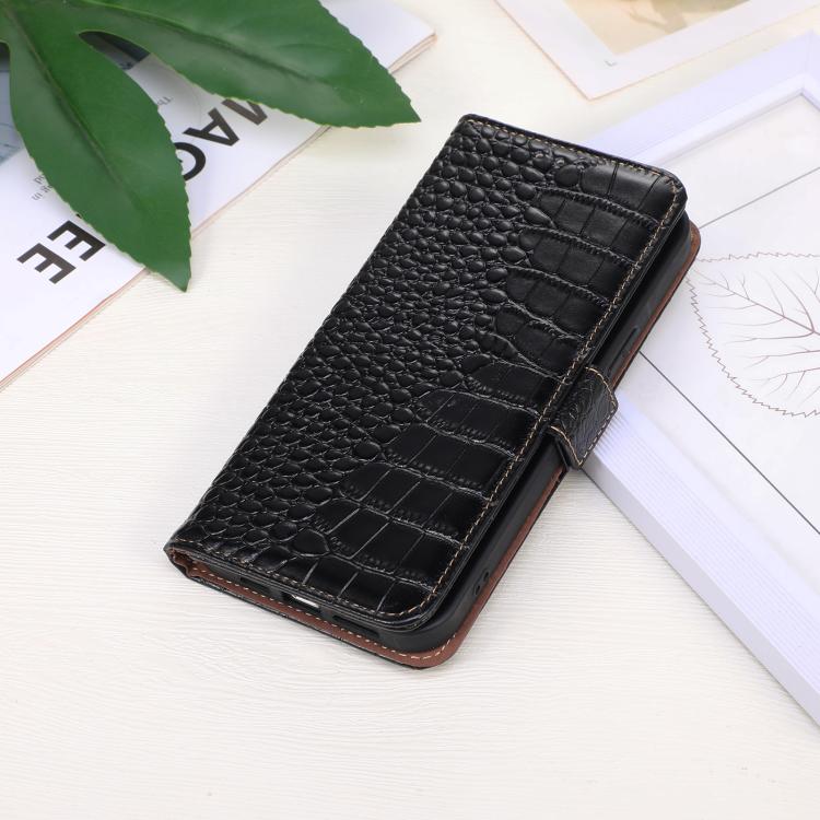 For iPhone 17 Crocodile Top Layer Cowhide Leather Phone Case(Black) - free shipping - PMc TechLife - Order now!