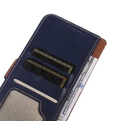 For iPhone 16 Crazy Horse Top Layer Cowhide Leather Phone Case(Blue) - iPhone 16 Cases by PMC Jewellery | Online Shopping South Africa | PMC Jewellery | Buy Now Pay Later Mobicred