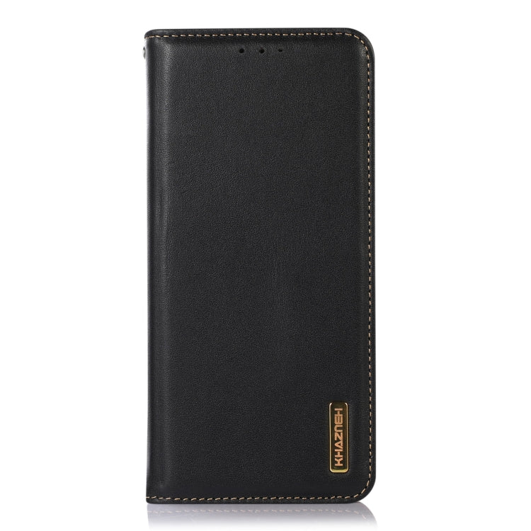 For iPhone 16 Pro KHAZNEH Nappa Top Layer Cowhide Leather Phone Case(Black) - iPhone 16 Pro Cases by PMC Jewellery | Online Shopping South Africa | PMC Jewellery | Buy Now Pay Later Mobicred