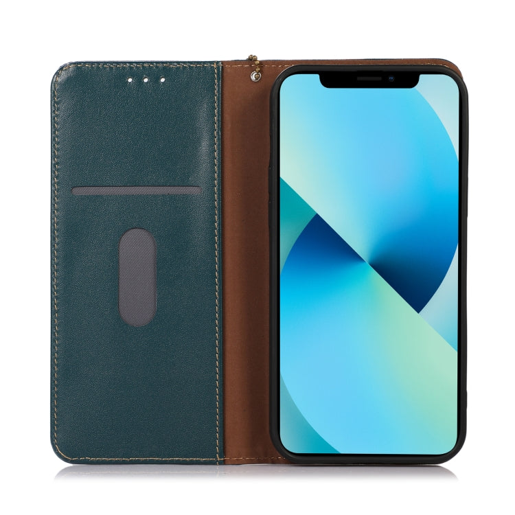 For iPhone 16 Plus KHAZNEH Nappa Top Layer Cowhide Leather Phone Case(Green) - iPhone 16 Plus Cases by PMC Jewellery | Online Shopping South Africa | PMC Jewellery | Buy Now Pay Later Mobicred