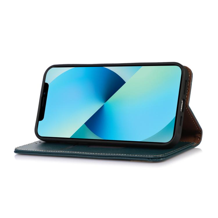 For iPhone 17 Pro Max KHAZNEH Nappa Top Layer Cowhide Leather Phone Case(Green) - free shipping - PMc TechLife - Order now!