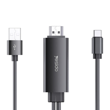 Yesido HM03 USB-C / Type-C to HDMI Adapter Cable, Length:1.8m - Cable & Adapters by Yesido | Online Shopping South Africa | PMC Jewellery | Buy Now Pay Later Mobicred