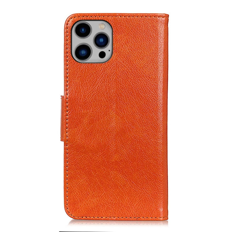 For iPhone 16 Pro Max Nappa Texture Leather Case(Orange) - iPhone 16 Pro Max Cases by PMC TechLife | Online Shopping South Africa | PMC TechLife | Buy Now Pay Later Mobicred