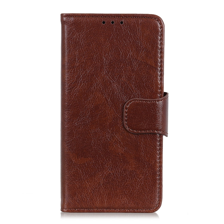 For iPhone 16 Plus Nappa Texture Leather Case(Brown) - iPhone 16 Plus Cases by PMC Jewellery | Online Shopping South Africa | PMC Jewellery | Buy Now Pay Later Mobicred