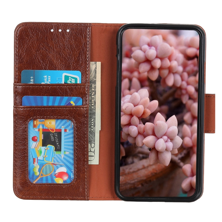 For iPhone 16 Plus Nappa Texture Leather Case(Brown) - iPhone 16 Plus Cases by PMC TechLife | Online Shopping South Africa | PMC TechLife | Buy Now Pay Later Mobicred