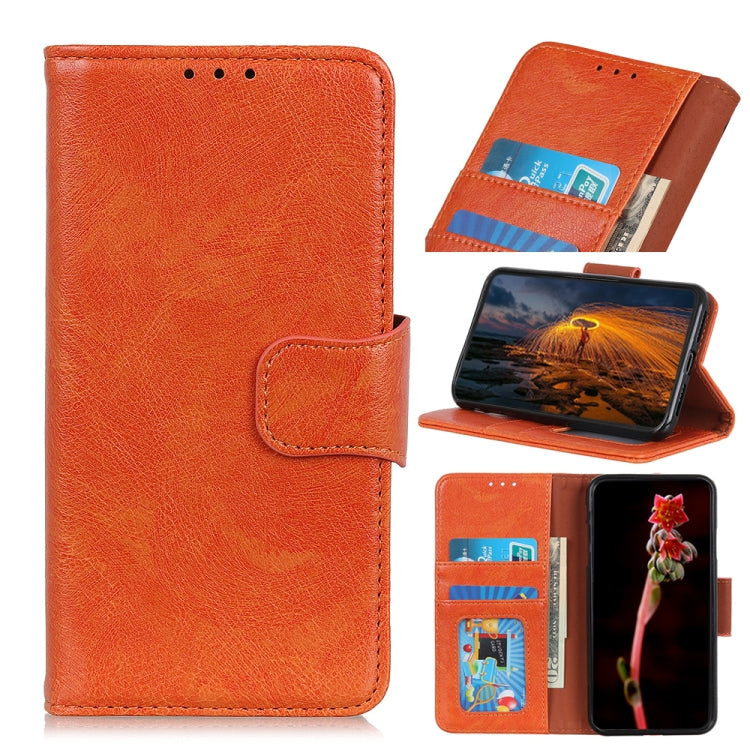 For iPhone 16 Nappa Texture Leather Case(Orange) - iPhone 16 Cases by PMC TechLife | Online Shopping South Africa | PMC TechLife | Buy Now Pay Later Mobicred