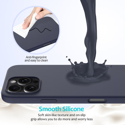 For iPhone 16 Pro Max Solid Color Silicone Phone Case(Midnight Blue) - More iPhone Cases by PMC Jewellery | Online Shopping South Africa | PMC Jewellery | Buy Now Pay Later Mobicred