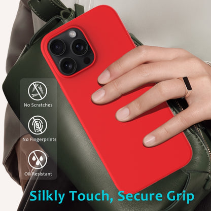 For iPhone 16 Pro Solid Color Silicone Phone Case(Red) - More iPhone Cases by PMC Jewellery | Online Shopping South Africa | PMC Jewellery | Buy Now Pay Later Mobicred