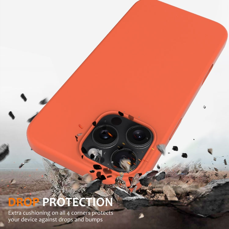 For iPhone 16 Pro Max Shockproof Silicone Magsafe Phone Case(Gold Orange) - iPhone 16 Pro Max Cases by PMC TechLife | Online Shopping South Africa | PMC TechLife | Buy Now Pay Later Mobicred