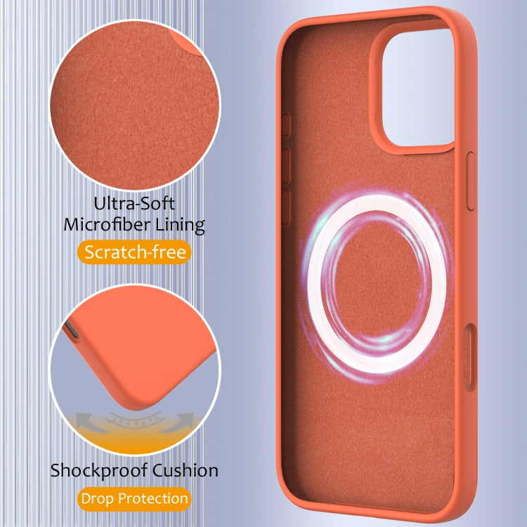 For iPhone 16 Pro Max Shockproof Silicone Magsafe Phone Case(Gold Orange) - iPhone 16 Pro Max Cases by PMC TechLife | Online Shopping South Africa | PMC TechLife | Buy Now Pay Later Mobicred