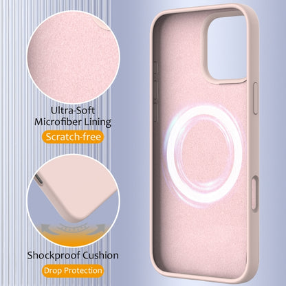 For iPhone 16 Pro Shockproof Silicone Magsafe Phone Case(Sand Pink) - iPhone 16 Pro Cases by PMC Jewellery | Online Shopping South Africa | PMC Jewellery | Buy Now Pay Later Mobicred