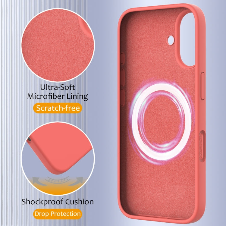 For iPhone 16 Shockproof Silicone Magsafe Phone Case(Pink Orange) - iPhone 16 Cases by PMC Jewellery | Online Shopping South Africa | PMC Jewellery | Buy Now Pay Later Mobicred