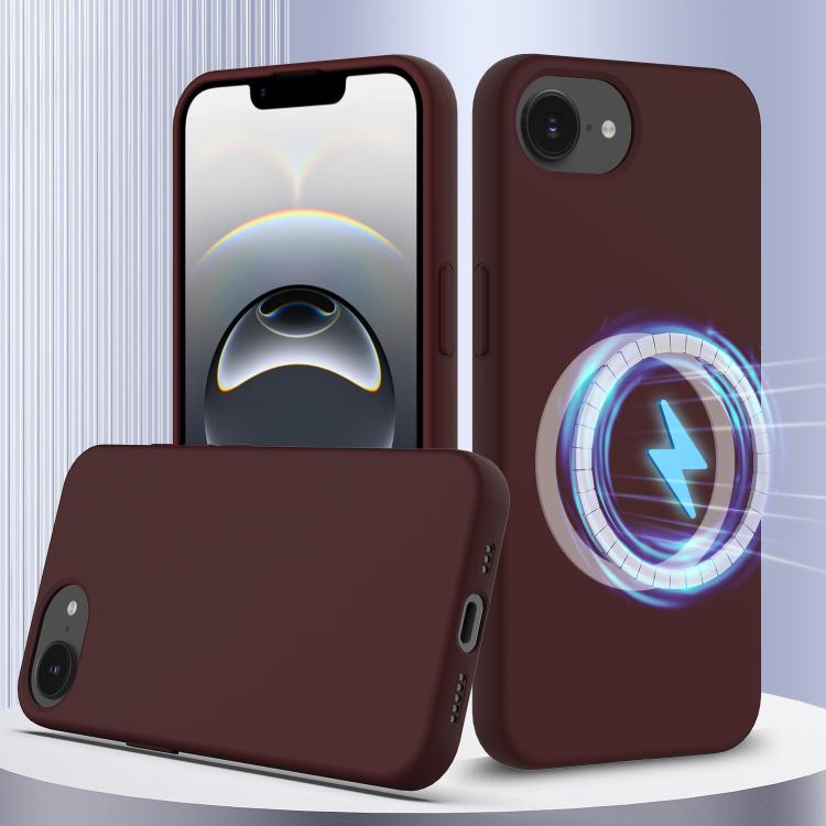 For iPhone 16e Shockproof Silicone Magsafe Phone Case(Plum Color) - free shipping - PMC TechLife - Order now!