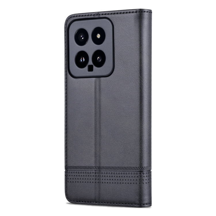 For Xiaomi 14 AZNS Magnetic Calf Texture Flip Leather Phone Case(Black) - 14 Cases by AZNS | Online Shopping South Africa | PMC Jewellery | Buy Now Pay Later Mobicred