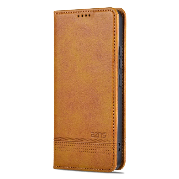 For Xiaomi 14 AZNS Magnetic Calf Texture Flip Leather Phone Case(Light Brown) - 14 Cases by AZNS | Online Shopping South Africa | PMC Jewellery | Buy Now Pay Later Mobicred