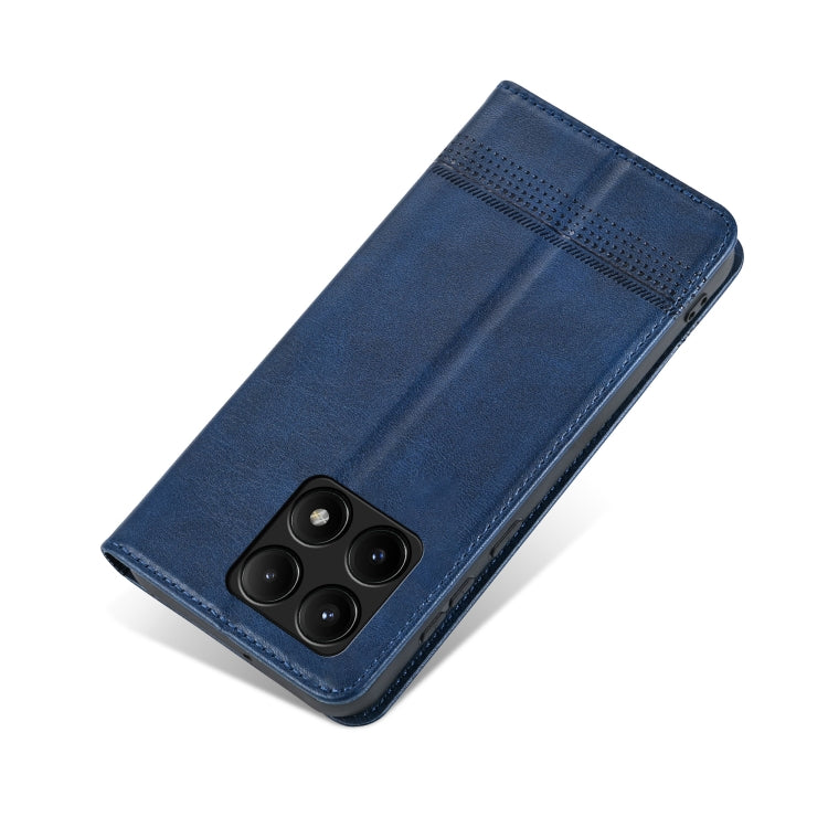 For Xiaomi Redmi K70/K70 Pro AZNS Magnetic Calf Texture Flip Leather Phone Case(Dark Blue) - K70 Pro Cases by AZNS | Online Shopping South Africa | PMC Jewellery | Buy Now Pay Later Mobicred