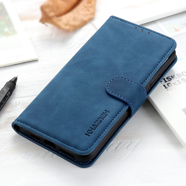 For iPhone 16 Pro KHAZNEH Retro Texture Leather Phone Case(Blue) - iPhone 16 Pro Cases by PMC Jewellery | Online Shopping South Africa | PMC Jewellery | Buy Now Pay Later Mobicred