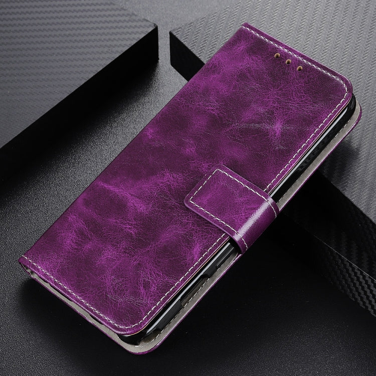 For iPhone 16 Plus Retro Crazy Horse Texture Horizontal Flip Leather Phone Case(Purple) - iPhone 16 Plus Cases by PMC TechLife | Online Shopping South Africa | PMC TechLife | Buy Now Pay Later Mobicred