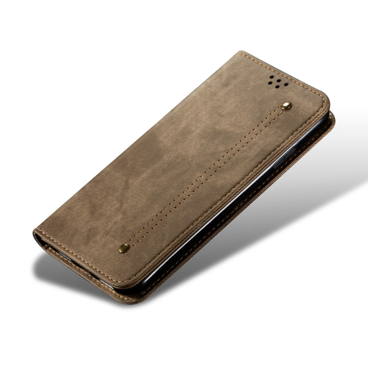 For Honor 90 Denim Texture Flip Leather Phone Case(Khaki) - Honor Cases by PMC TechLife | Online Shopping South Africa | PMC TechLife | Buy Now Pay Later Mobicred