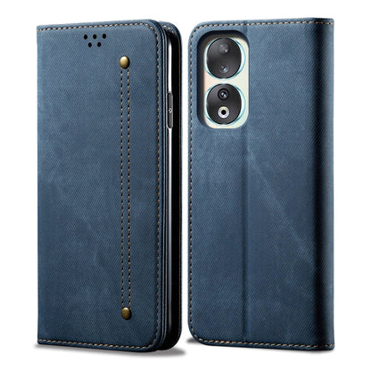 For Honor 90 Denim Texture Flip Leather Phone Case(Blue) - Honor Cases by PMC Jewellery | Online Shopping South Africa | PMC Jewellery | Buy Now Pay Later Mobicred