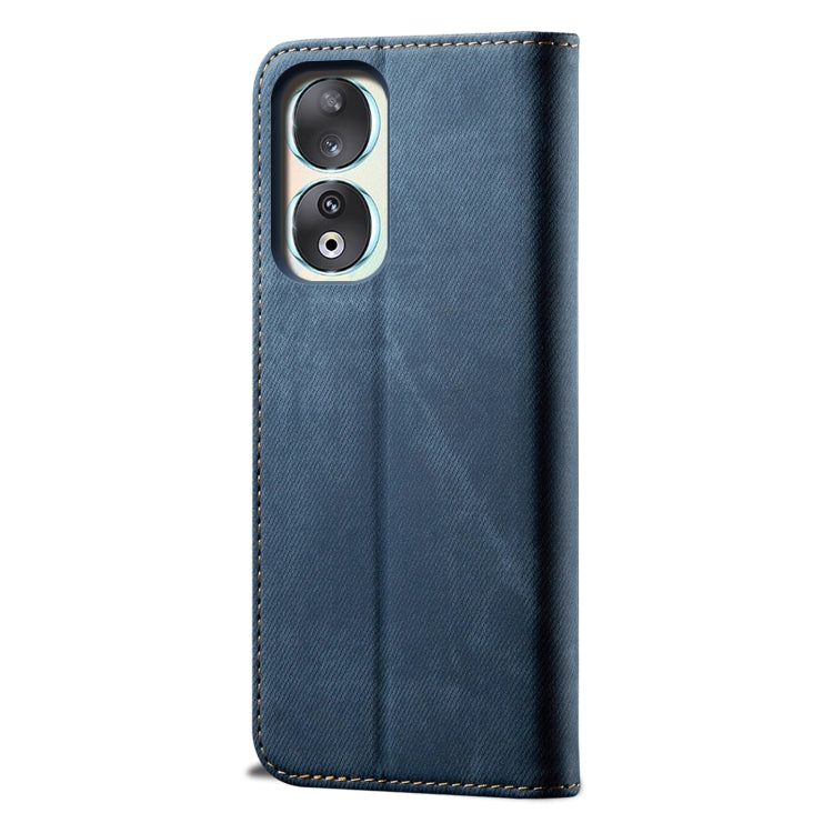 For Honor 90 Denim Texture Flip Leather Phone Case(Blue) - Honor Cases by PMC Jewellery | Online Shopping South Africa | PMC Jewellery | Buy Now Pay Later Mobicred