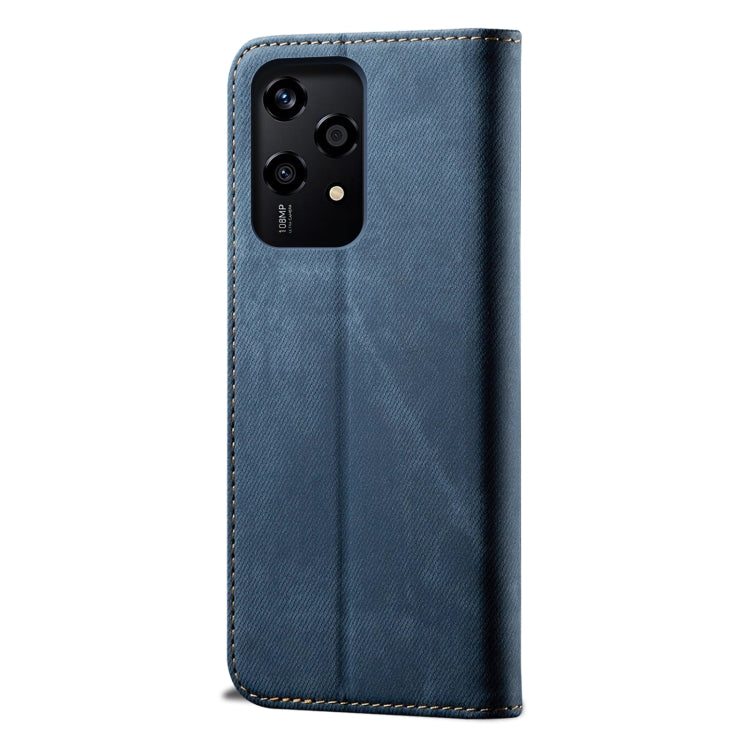 For Honor 200 Lite Global Denim Texture Flip Leather Phone Case(Blue) - Honor Cases by PMC Jewellery | Online Shopping South Africa | PMC Jewellery | Buy Now Pay Later Mobicred