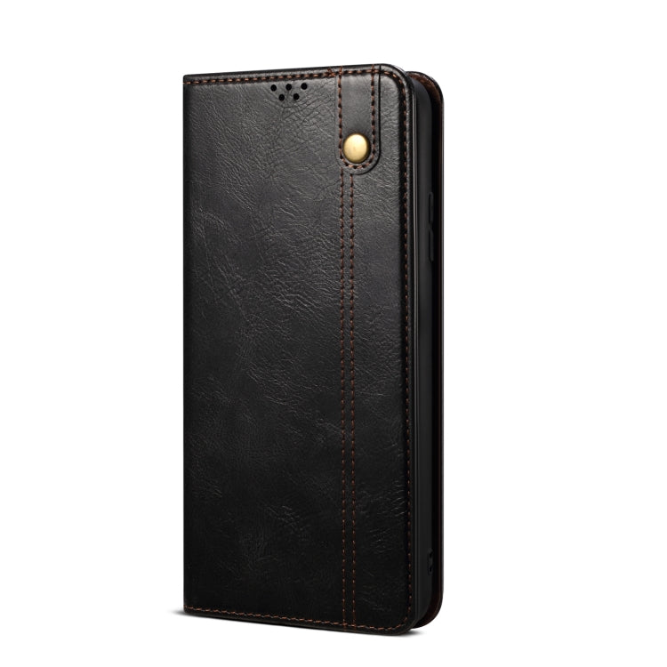 For Honor Magic6 Pro Oil Wax Crazy Horse Texture Leather Phone Case(Black) - Honor Cases by PMC Jewellery | Online Shopping South Africa | PMC Jewellery | Buy Now Pay Later Mobicred