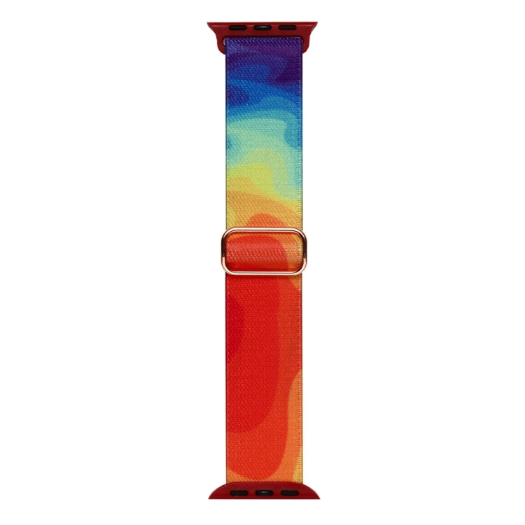 For Apple Watch SE 44mm Painted Pattern Nylon Replacement Watch Band(Liquid Colorful) - Watch Bands by PMc TechLife | Online Shopping South Africa | PMc TechLife | Buy Now Pay Later Mobicred