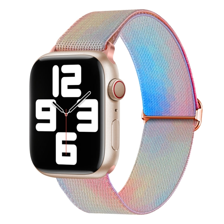 For Apple Watch 3 38mm Painted Pattern Nylon Replacement Watch Band(Symphony Aurora) - Watch Bands by PMc TechLife | Online Shopping South Africa | PMc TechLife | Buy Now Pay Later Mobicred