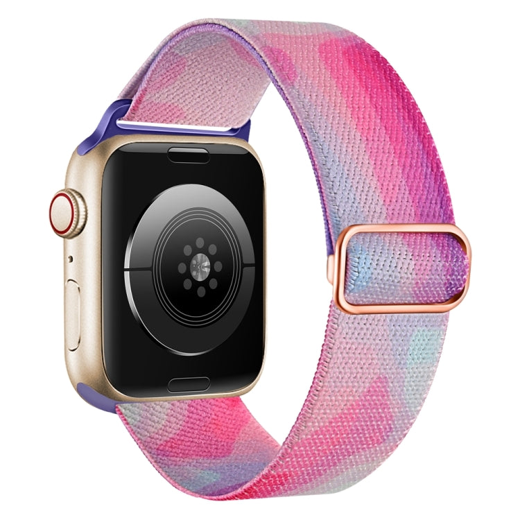 For Apple Watch 42mm Painted Pattern Nylon Replacement Watch Band(Ladder Purple Blue) - free shipping - PMc TechLife - Order now!