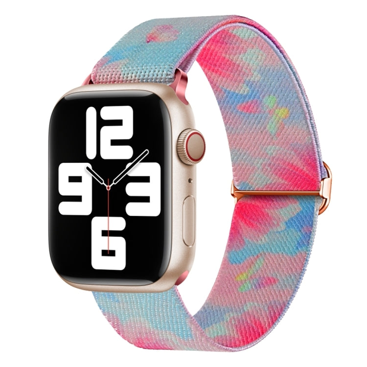 For Apple Watch SE 2023 40mm Painted Pattern Nylon Replacement Watch Band(Flower Butterfly) - free shipping - PMc TechLife - Order now!
