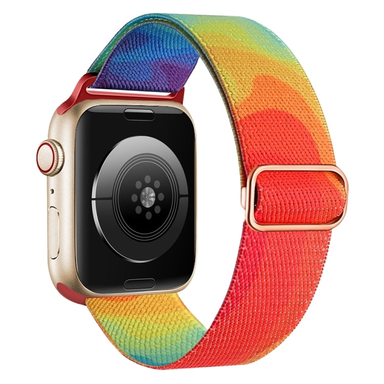 For Apple Watch SE 2023 40mm Painted Pattern Nylon Replacement Watch Band(Liquid Colorful) - Watch Bands by PMc TechLife | Online Shopping South Africa | PMc TechLife | Buy Now Pay Later Mobicred