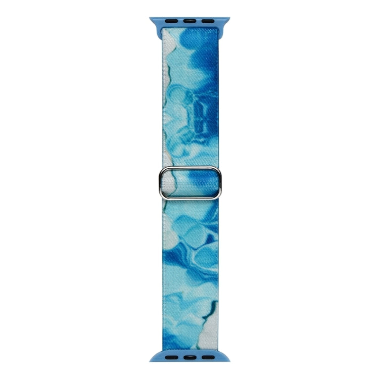 For Apple Watch 9 41mm Painted Pattern Nylon Replacement Watch Band(Ocean Blue) - free shipping - PMc TechLife - Order now!