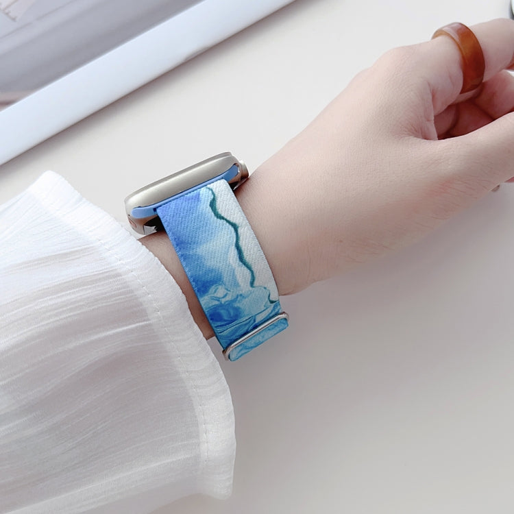 For Apple Watch SE 40mm Painted Pattern Nylon Replacement Watch Band(Liquid Colorful) - Watch Bands by PMc TechLife | Online Shopping South Africa | PMc TechLife | Buy Now Pay Later Mobicred