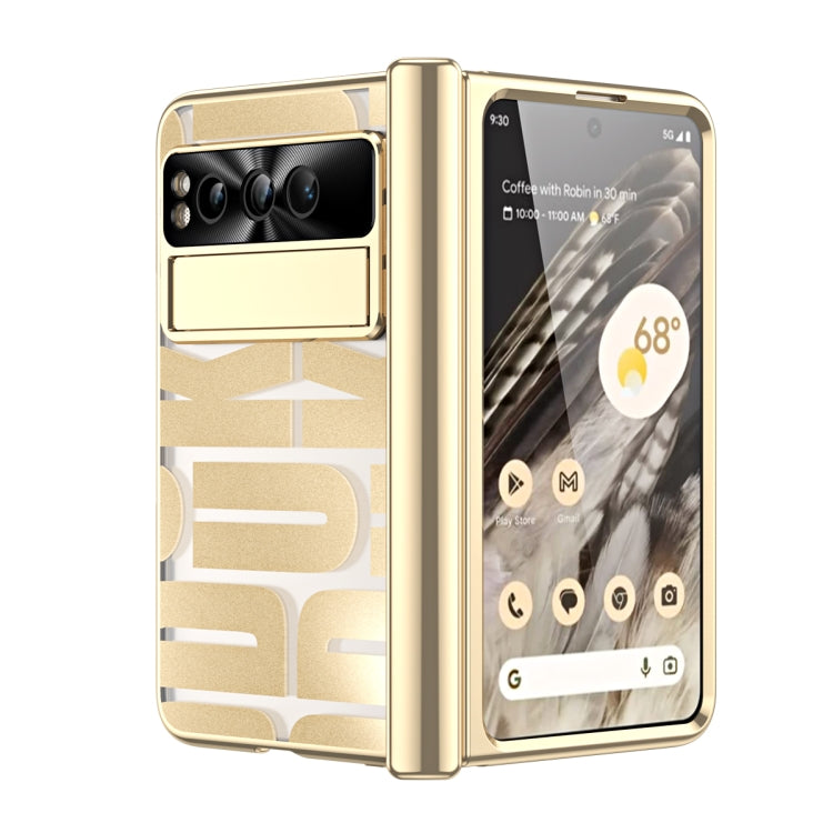 For Google Pixel Fold Integrated Electroplating Folding Phone Case(Gold) - Google Cases by PMC TechLife | Online Shopping South Africa | PMC TechLife | Buy Now Pay Later Mobicred