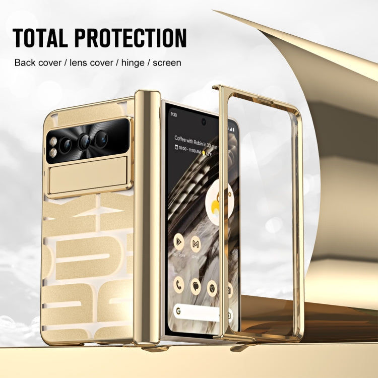 For Google Pixel Fold Integrated Electroplating Folding Phone Case(Gold) - Google Cases by PMC TechLife | Online Shopping South Africa | PMC TechLife | Buy Now Pay Later Mobicred