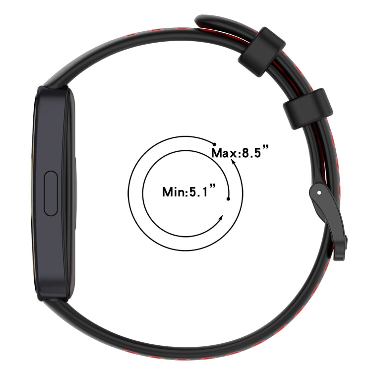 For Huawei Band 8 Two Color Silicone Replacement Watch Band(Black Grey) - Watch Bands by PMC TechLife | Online Shopping South Africa | PMC TechLife