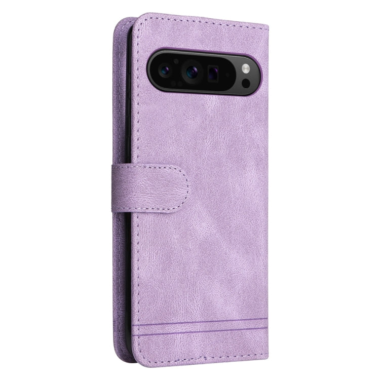 For Google Pixel 9 Pro Skin Feel Life Tree Metal Button Leather Phone Case(Purple) - Google Cases by PMC Jewellery | Online Shopping South Africa | PMC Jewellery | Buy Now Pay Later Mobicred