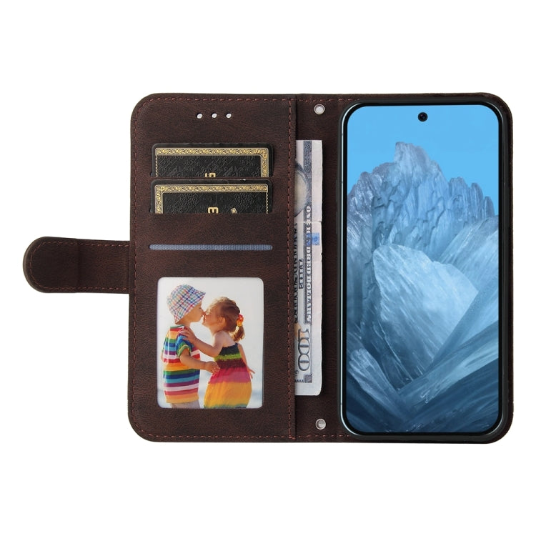 For Google Pixel 9 Skin Feel Life Tree Metal Button Leather Phone Case(Brown) - Google Cases by PMC Jewellery | Online Shopping South Africa | PMC Jewellery | Buy Now Pay Later Mobicred