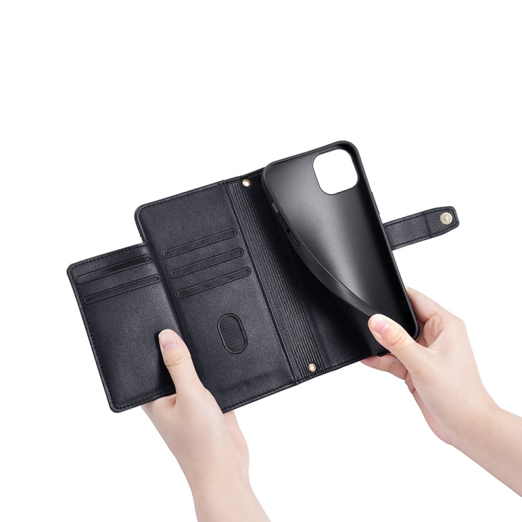 For Tecno Camon 20 Pro 5G Sheep Texture Cross-body Zipper Wallet Leather Phone Case(Black) - Tecno Cases by PMC TechLife | Online Shopping South Africa | PMC TechLife | Buy Now Pay Later Mobicred