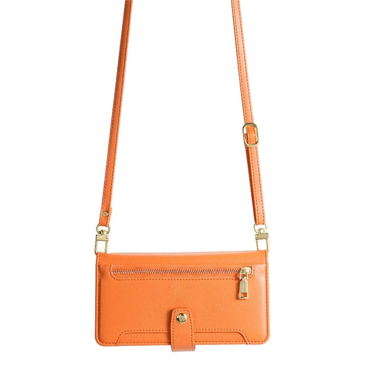 For Sharp Aquos Wish4 Sheep Texture Cross-body Zipper Wallet Leather Phone Case(Orange) - More Brand by PMC TechLife | Online Shopping South Africa | PMC TechLife | Buy Now Pay Later Mobicred