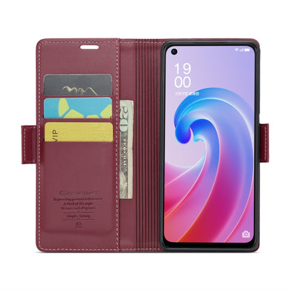 For Realme 9i 4G CaseMe 023 Butterfly Buckle Litchi Texture RFID Anti-theft Leather Phone Case(Wine Red) - Realme Cases by CaseMe | Online Shopping South Africa | PMC Jewellery | Buy Now Pay Later Mobicred