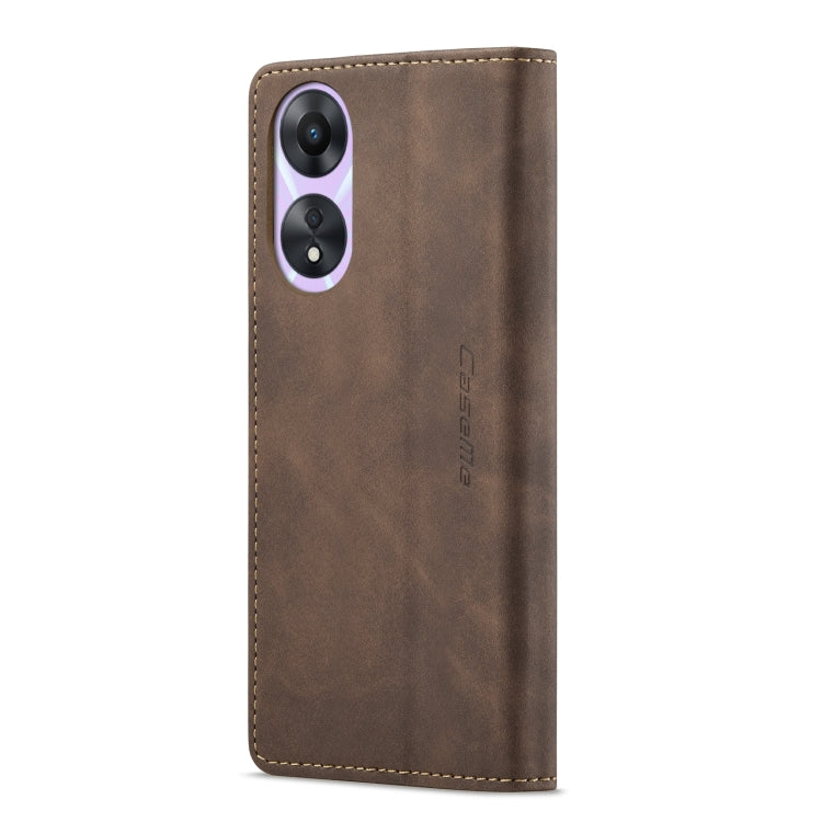 For OPPO A58 5G / A58X 5G CaseMe 013 Multifunctional Horizontal Flip Leather Phone Case(Coffee) - OPPO Cases by CaseMe | Online Shopping South Africa | PMC Jewellery | Buy Now Pay Later Mobicred