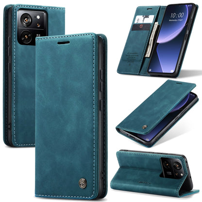 For Xiaomi 13T/13T Pro CaseMe 013 Multifunctional Horizontal Flip Leather Phone Case(Blue) - Xiaomi Cases by CaseMe | Online Shopping South Africa | PMC Jewellery | Buy Now Pay Later Mobicred