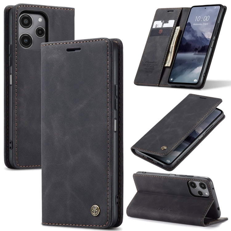 For Xiaomi Redmi 12 4G / 12 5G／Note 12R CaseMe 013 Multifunctional Horizontal Flip Leather Phone Case(Black) - Xiaomi Cases by CaseMe | Online Shopping South Africa | PMC Jewellery | Buy Now Pay Later Mobicred