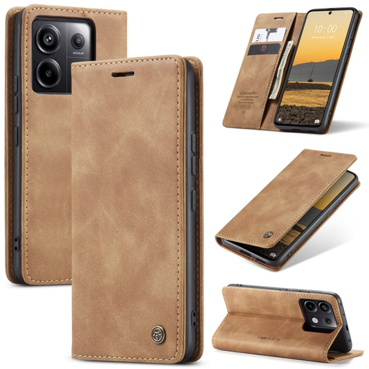 For Xiaomi Redmi Note 13 Pro 5G CaseMe 013 Multifunctional Horizontal Flip Leather Phone Case(Brown) - Xiaomi Cases by CaseMe | Online Shopping South Africa | PMC Jewellery | Buy Now Pay Later Mobicred